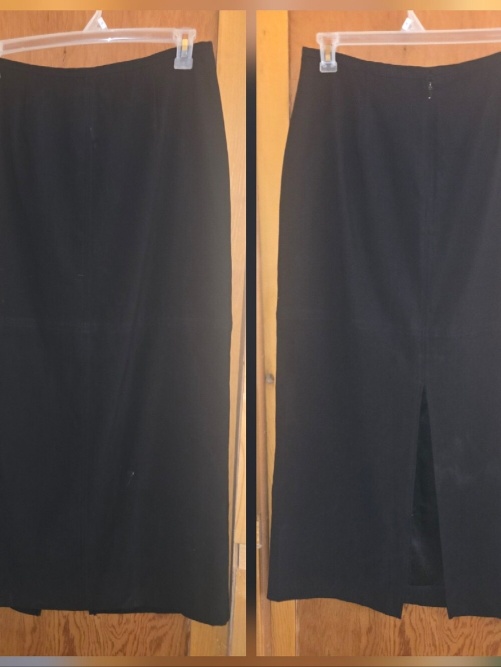Vintage Geoffrey beene womens 12 black long slit back  skirt